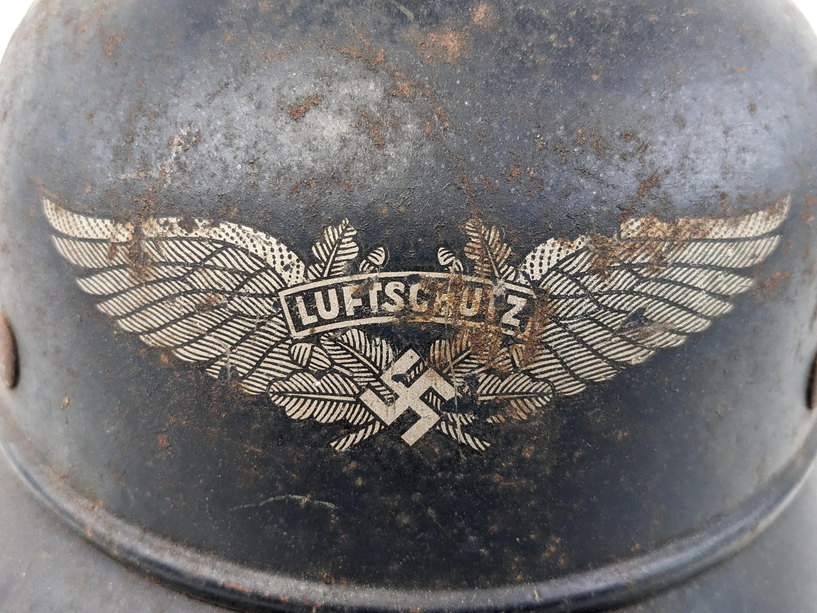 WWII German M38 Luftschutz Gladiator Helmet