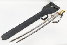 Named US Marine Corps Mameluke Style Officer Dress Sword w/ Scabbard & Case