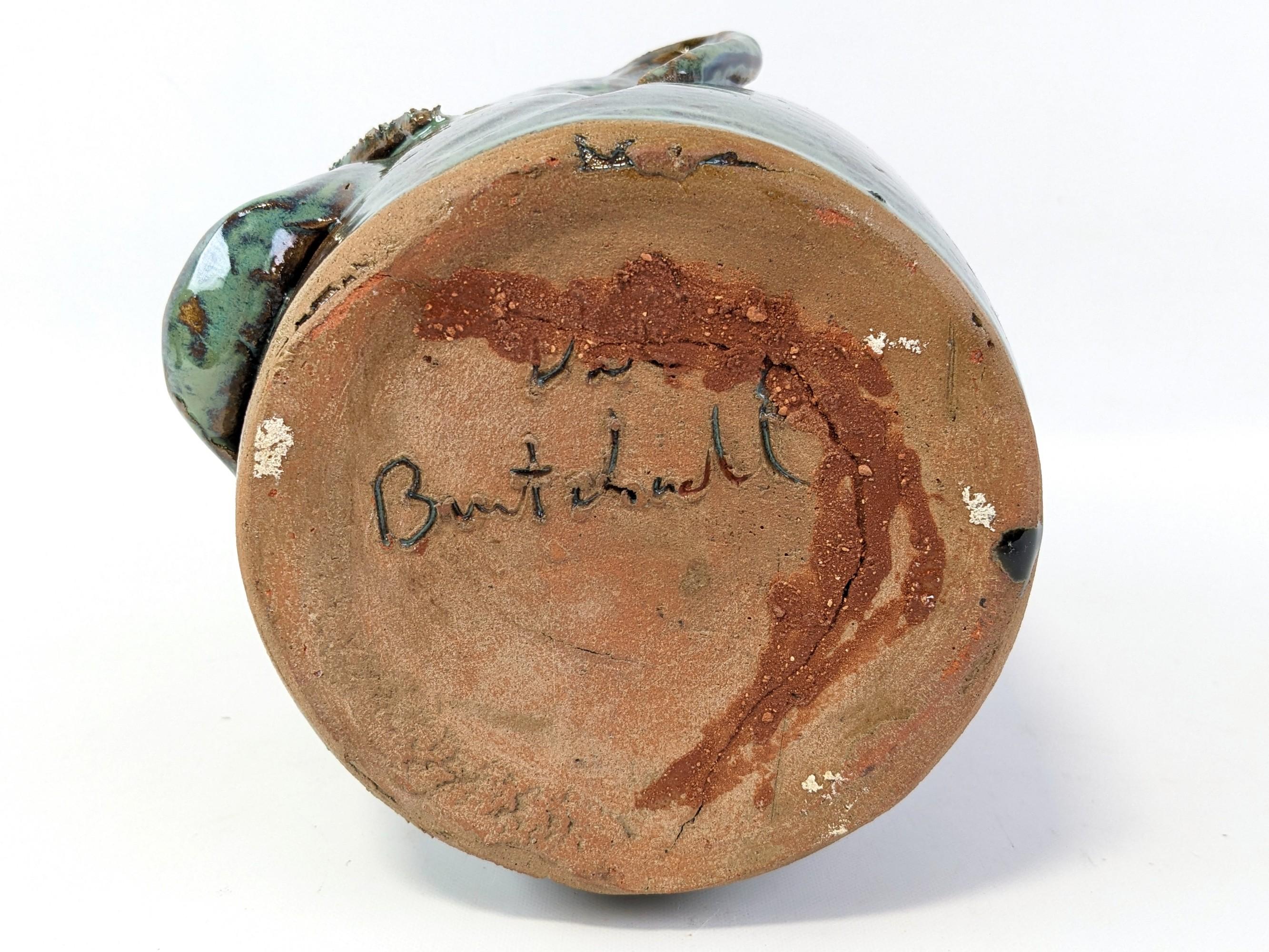 9-1/2in Dal Burtachell Multi Glaze Face Jug