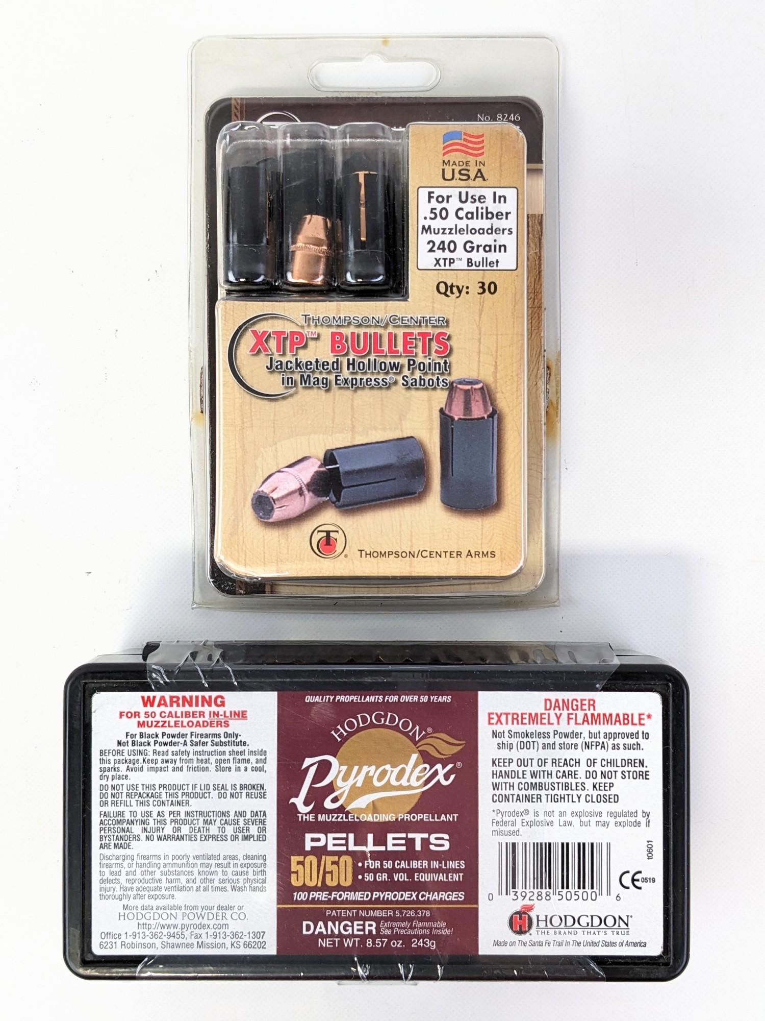 Thompson/Center .50 Cal XTP JHP & Pyrodex .50 Cal Pellets