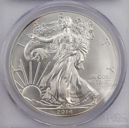 2014 American Silver Eagle Coin PCGS MS 70 First Strike