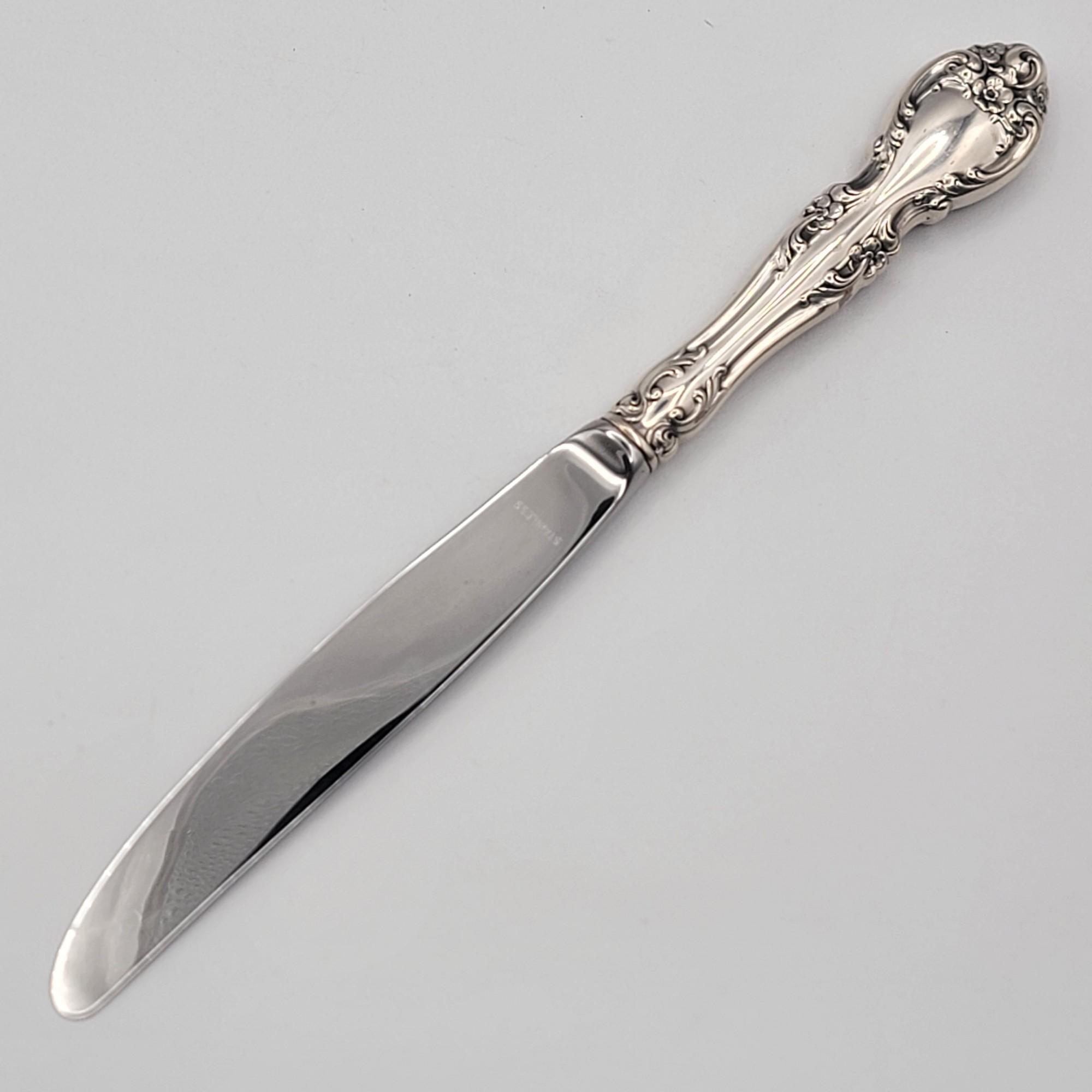 4 Pc. Gorham "Melrose" 8-7/8" Sterling Handle Dinner Knives