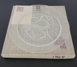 1968 & 1969 Lalique Crystal Annual Plates NIB