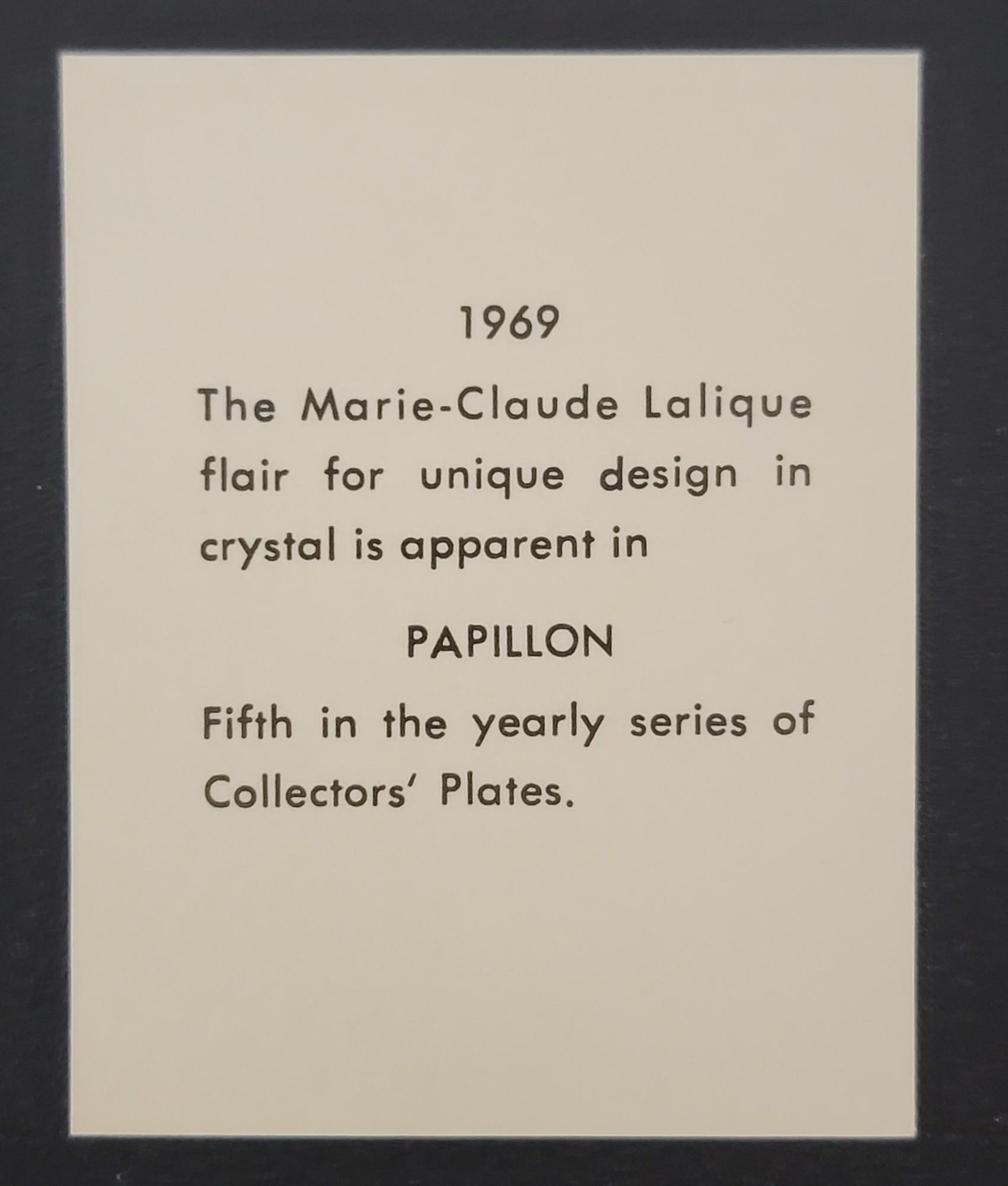 1968 & 1969 Lalique Crystal Annual Plates NIB