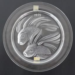 1975 & 1976 Lalique Crystal Annual Plates NIB