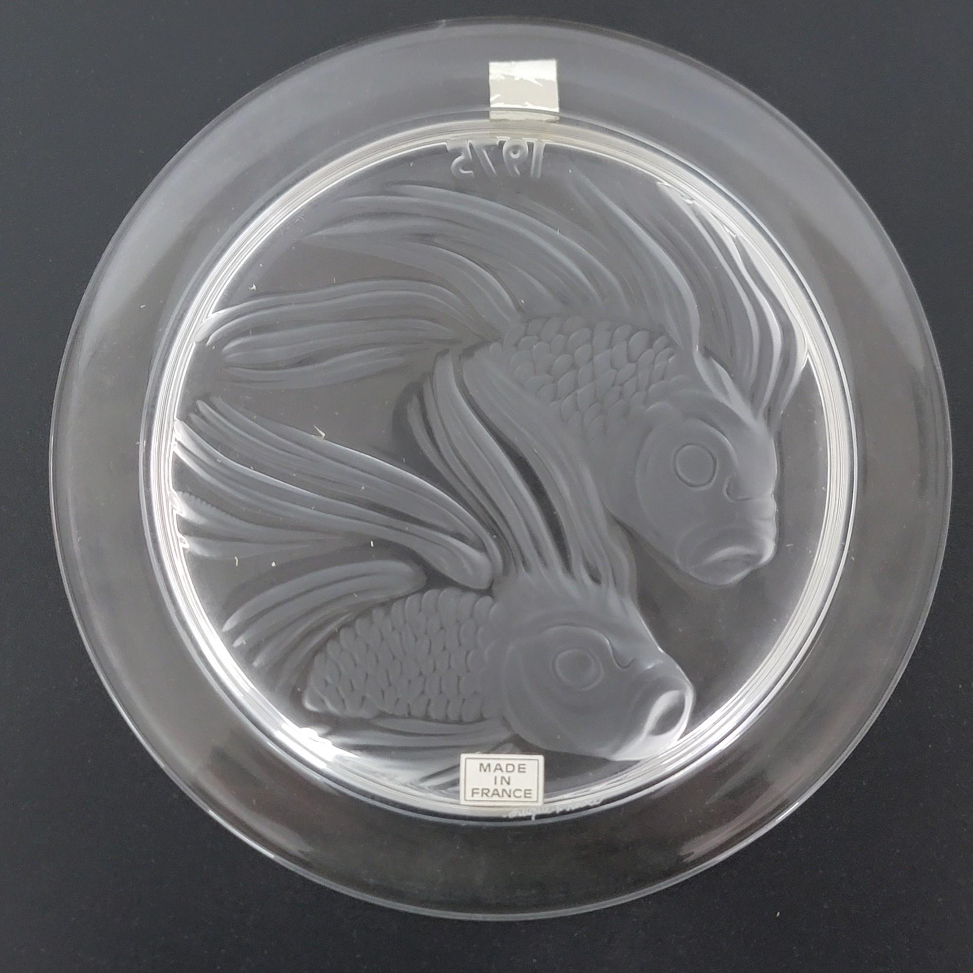 1975 & 1976 Lalique Crystal Annual Plates NIB