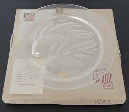 1975 & 1976 Lalique Crystal Annual Plates NIB