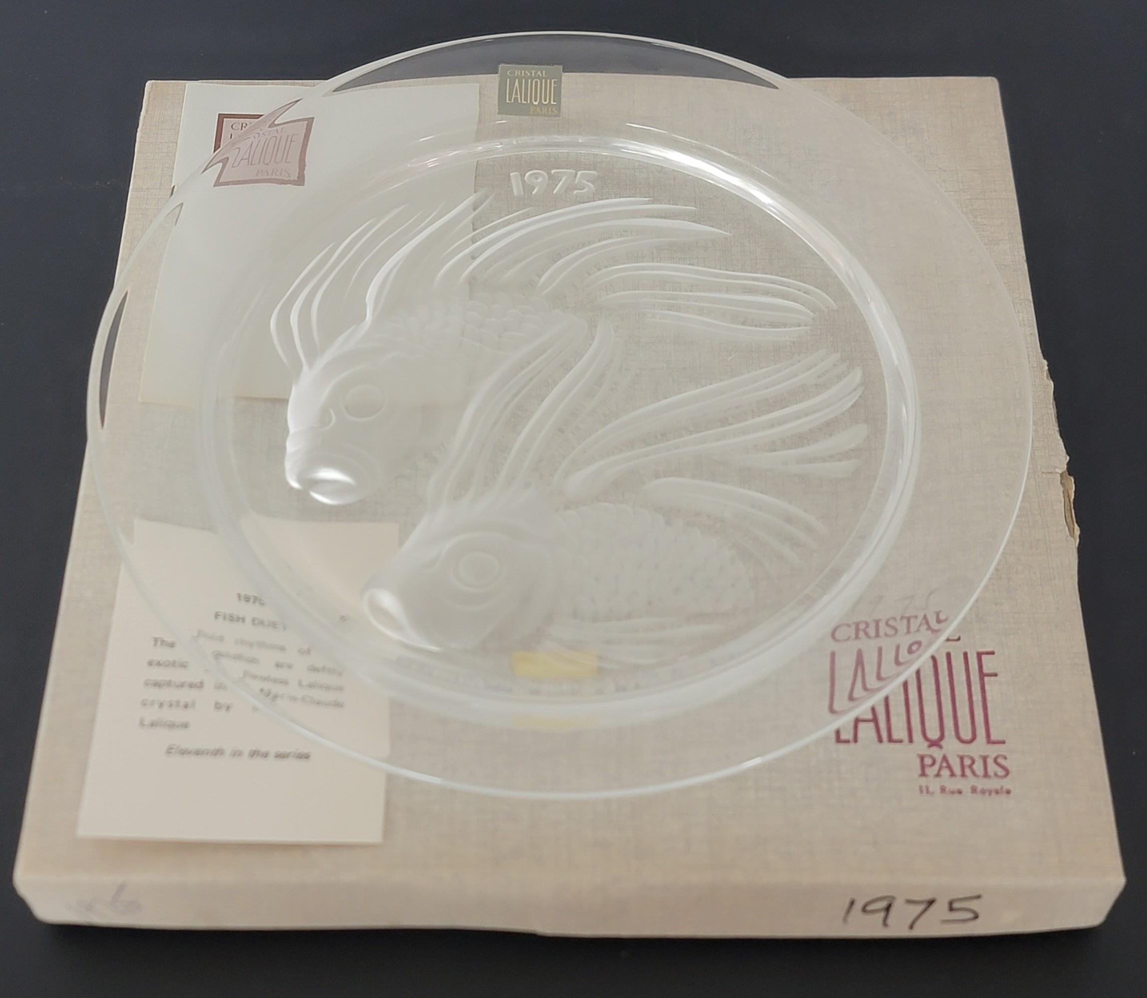 1975 & 1976 Lalique Crystal Annual Plates NIB