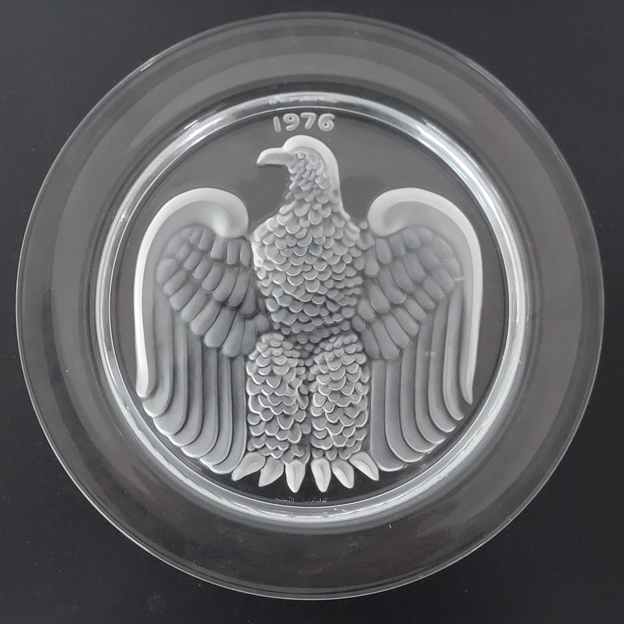 1975 & 1976 Lalique Crystal Annual Plates NIB