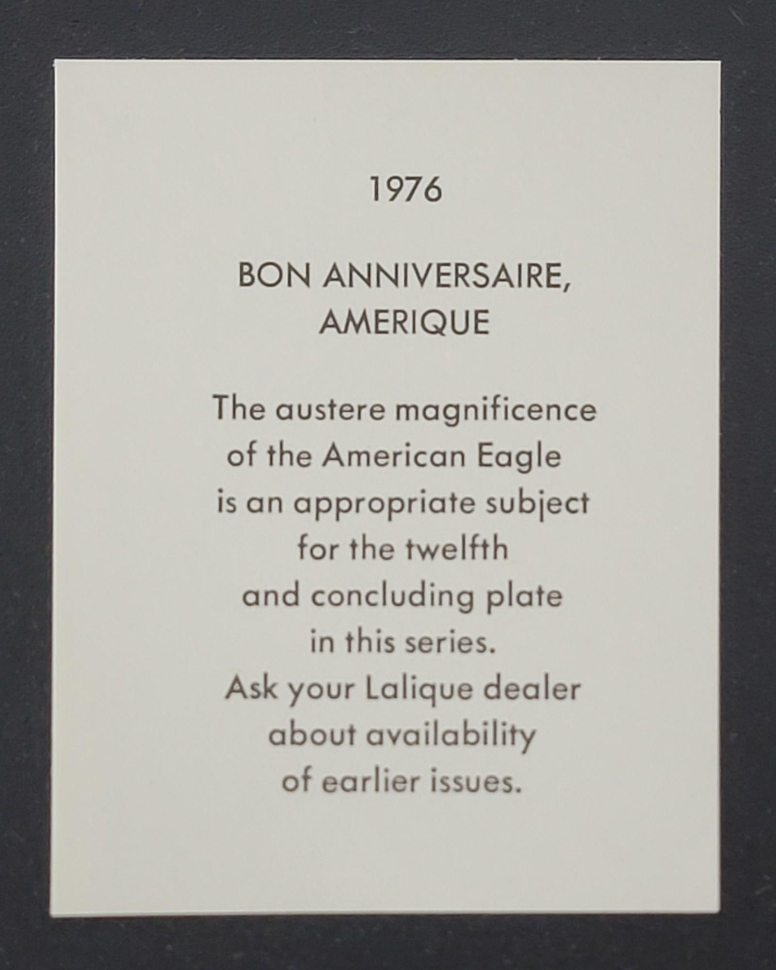 1975 & 1976 Lalique Crystal Annual Plates NIB