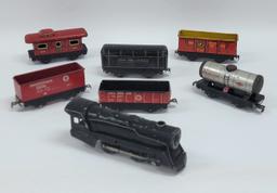 Vintage Marx Wind-Up Mechanical Smoking Train Set In Box