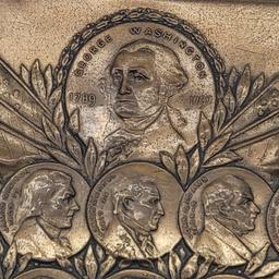 1922 Copper Plaque Of The First 29 U.S. Presidents By Abraham Eisenberg