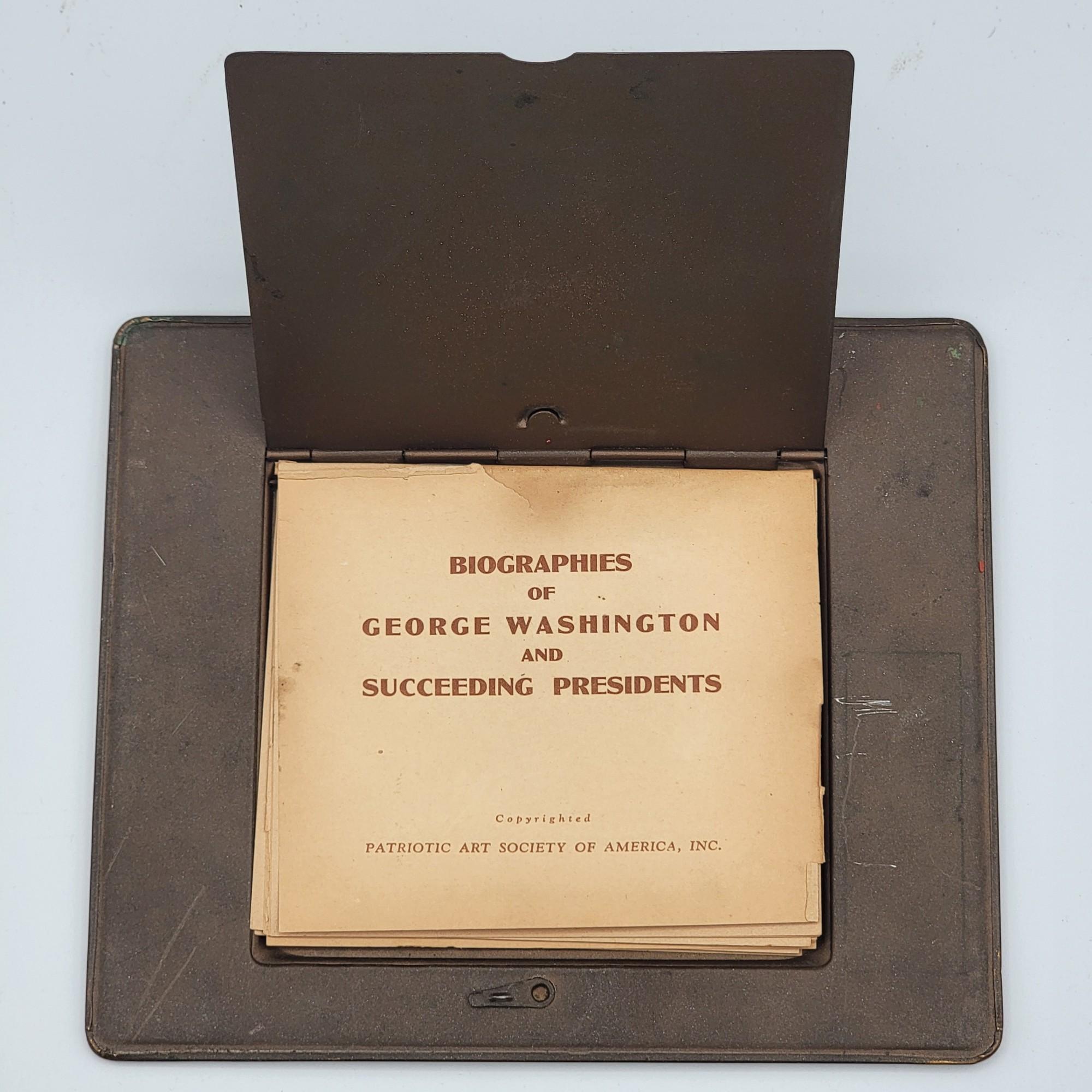 1922 Copper Plaque Of The First 29 U.S. Presidents By Abraham Eisenberg