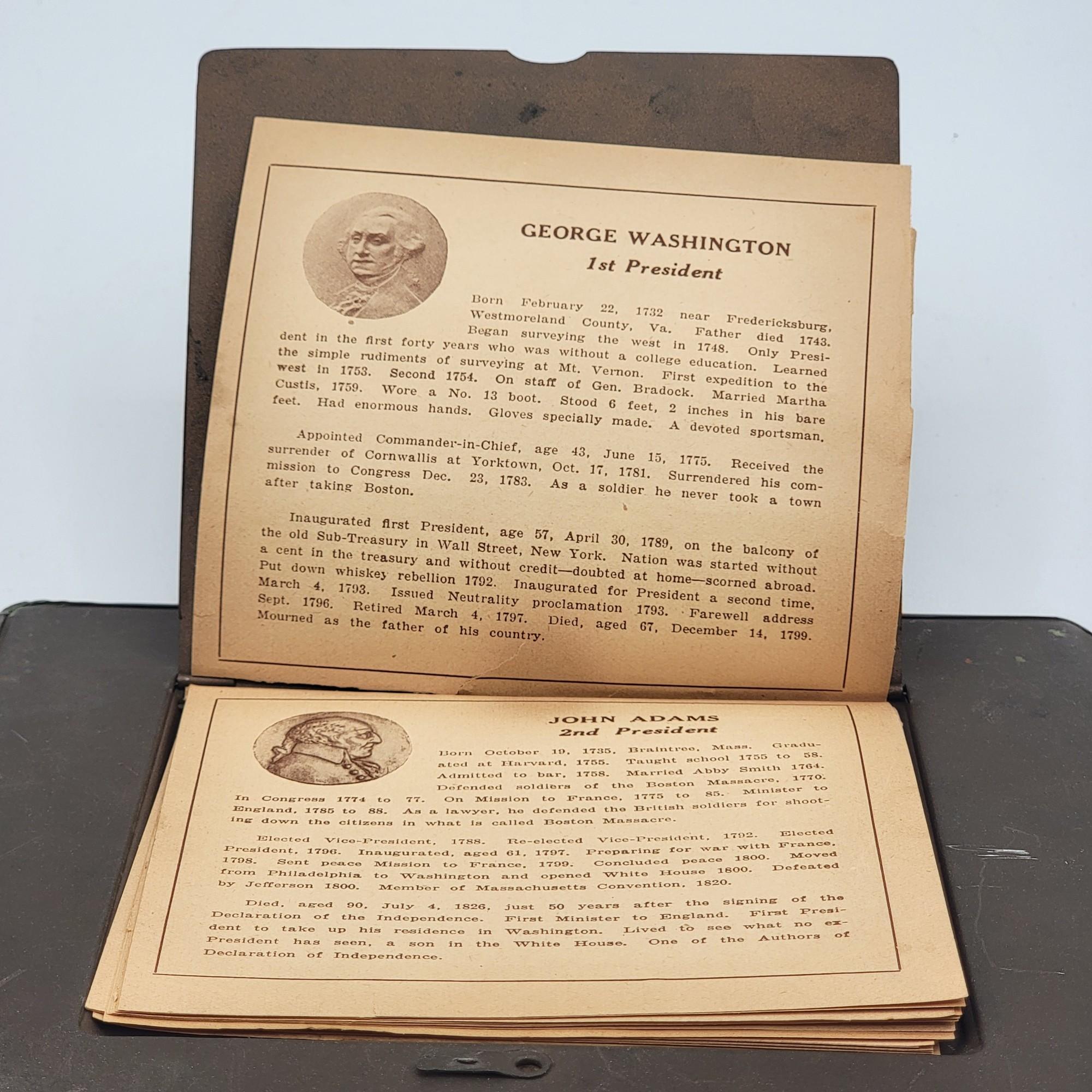 1922 Copper Plaque Of The First 29 U.S. Presidents By Abraham Eisenberg