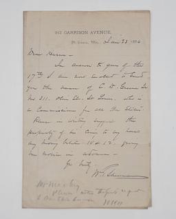 Post Civil War Letter From General William T. Sherman To General William B. Hazen
