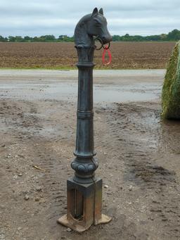 Vtg Cast Iron Hitching Post