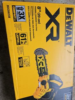 DeWalt 20V Brushless 8" Pruning Chain Saw.