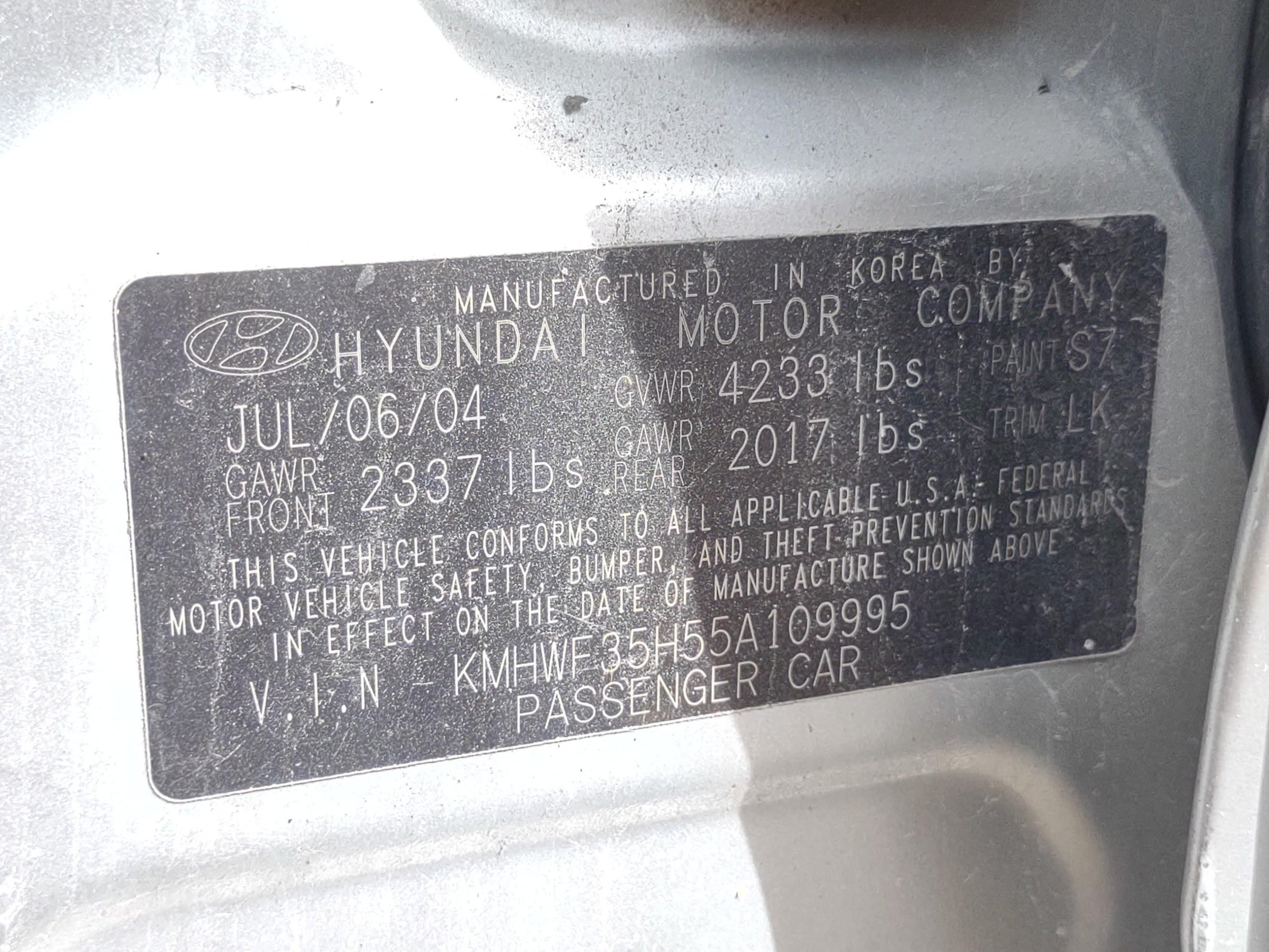 2005 Hyundai Sonata GLS