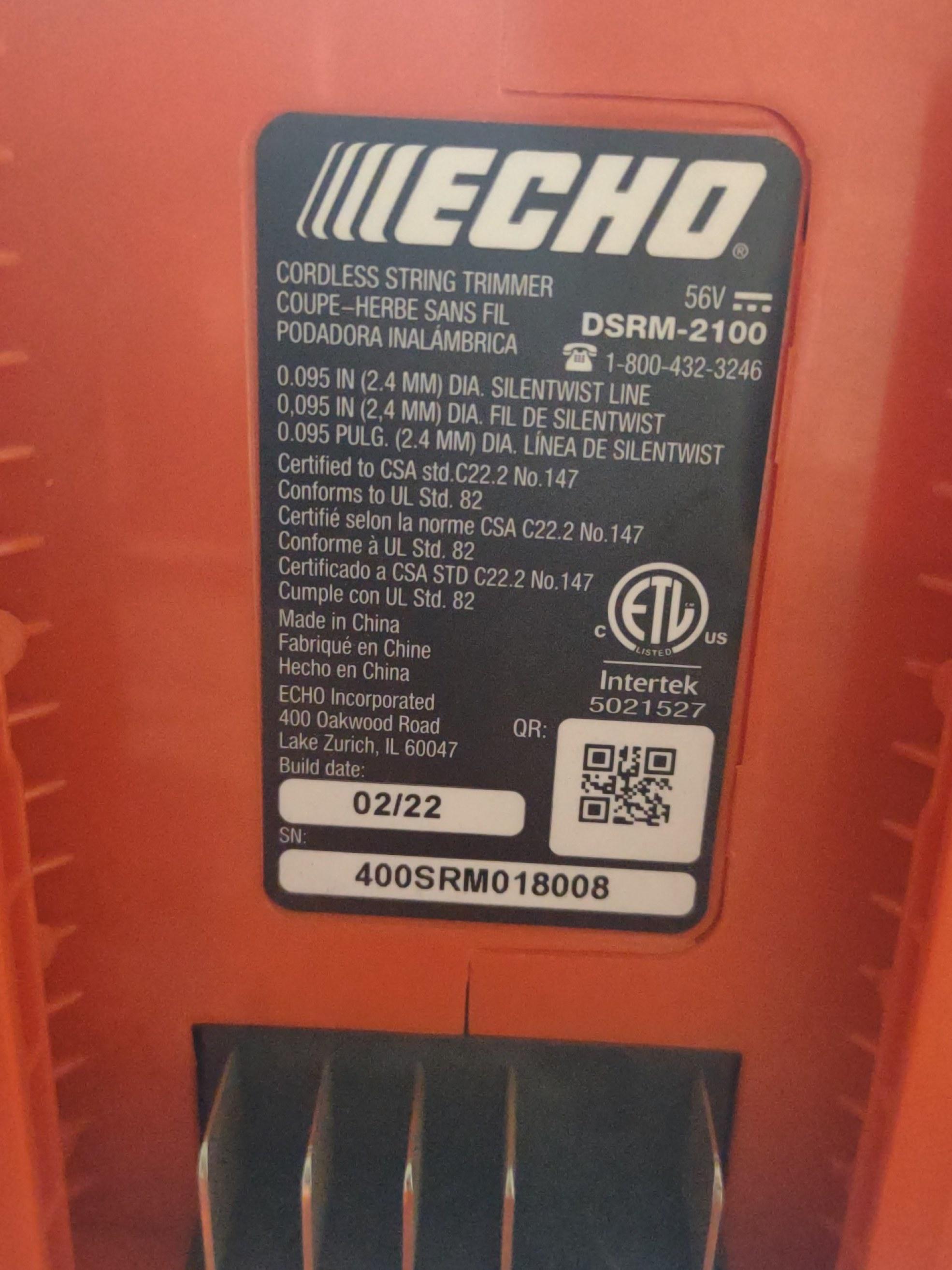 Echo String Trimmer, Hedge Trimer, Top Handle Chainsaw, & Handheld Blower