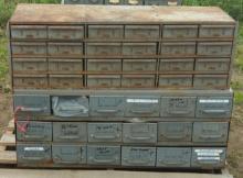 Vtg Industrial Metal Stackable Cabinet
