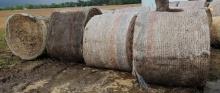 4 Round Bails Of Hay.