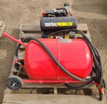 Central Pneumatic Air Compressor & Pressurized Abrasive Blaster
