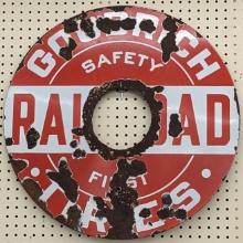 Vintage DSP Goodrich Tires Railroad Safety Sign