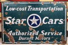 Vintage DSP Durant Motors Star Cars Adv Sign