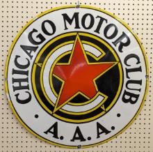30in SSP Chicago Motor Club Replica Adv Sign