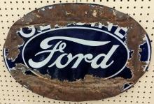 2ft Vintage DSP Ford Genuine Parts Dealer Sign