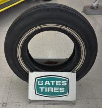 Vintage Gates Tires Display Stand w/ Tire