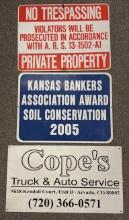 Lot Of Three Metal Signs