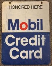 DST Mobil Credit Card Honored Here Hanging Advertising Sign
