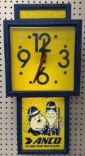 Vtg Anco Windshield Wipers Advertising Clock