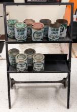 (11) Quaker State 1qt Motor Oil Cans w/ Display Rack