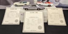 Danbury Mint 1969 Camero SS, 1965 Pontiac GTO, and 1966 Ford Mustang Model Cars