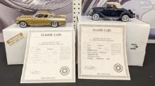 Danbury Mint 1936 Ford Deluxe Cabriolet & 1957 Studebaker Golden Hawk