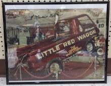 Signed Bill Maverick Golden Little Red Wagon Photograph