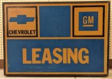 Vintage Chevrolet Leasing DS Lighted Dealer Sign