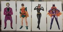 Lot Of Life Size 1960s Batman Character Signs
