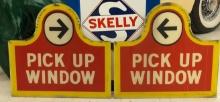 (2) WendyÕs Pick Up Window Drive-Through Signs