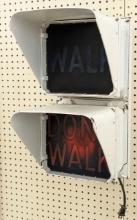 Metal Crosswalk Light Street Sign