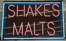 Custom Shakes & Malts Neon Sign