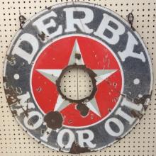 Vintage DSP Derby Motor Oil Adv Sign