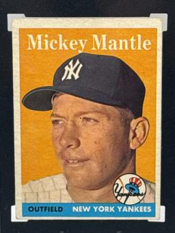 Graded 1958 Mickey Mantle Topps Baseball Card VG-EX 4