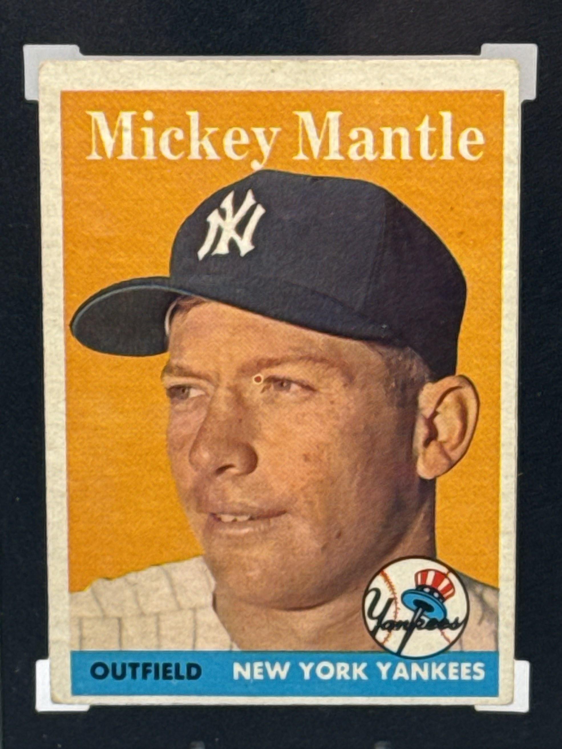 Graded 1958 Mickey Mantle Topps Baseball Card VG-EX 4