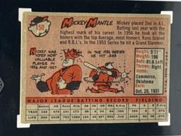 Graded 1958 Mickey Mantle Topps Baseball Card VG-EX 4