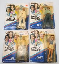 (4) Mego 1981 The Dukes of Hazzard 8" Fully Poseable Figures in Original Packeages