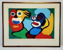 1974 Karel Apple "Moving in the Wind" Signed Limited Edition Framed Lithograph