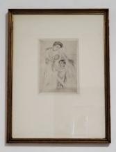 Mary Cassatt ÒMother and Child with MirrorÓ Original Etching.